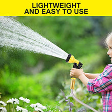 Load image into Gallery viewer, Metal Garden Hose 50FT - Stainless Steel Heavy Duty Water Hose with Metal Nozzle & 8 Function Sprayer, Portable & Lightweight Kink Free Yard Hose, Outdoor Hose