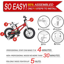 Load image into Gallery viewer, RoyalBaby Kids Bike Boys Girls Freestyle BMX Bicycle with Training Wheels Gifts for Children 12 Inch Red