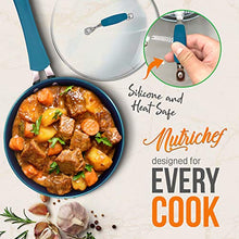 Load image into Gallery viewer, NutriChef Nonstick Cookware Excilon | Home Kitchen Ware Pots & Pan Set with Saucepan, Frying Pans, Cooking Pots, Lids, Utensil PTFE/PFOA/PFOS Free, 11 Pcs, Royal Blue