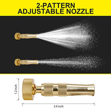 Load image into Gallery viewer, Metal Garden Hose 50FT - Stainless Steel Heavy Duty Water Hose with Metal Nozzle & 8 Function Sprayer, Portable & Lightweight Kink Free Yard Hose, Outdoor Hose