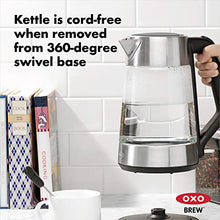 Load image into Gallery viewer, OXO BREW Cordless Glass Electric Kettle, Clear, 175 L