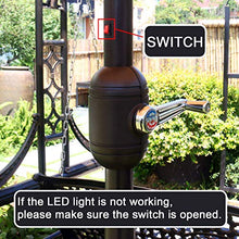 Load image into Gallery viewer, Sunnyglade 9' Solar LED Lighted Patio Umbrella with 8 Ribs/Tilt Adjustment and Crank Lift System (Red)