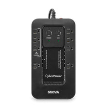 Load image into Gallery viewer, CyberPower EC550G Ecologic Battery Backup & Surge Protector UPS System, 550VA/330W, 8 Outlets, ECO Mode, Compact Uninterruptible Power Supply