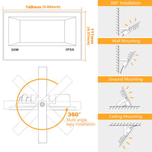 Load image into Gallery viewer, MELPO LED Flood Light Outdoor, 300W Equivalent 3000LM Smart RGB Landscape Lighting with APP Control, DIY Scenes - Timing - Warm White 2700K - Color Changing Uplight, IP66 Waterproof US Plug (4 Pack)