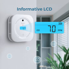 Load image into Gallery viewer, AEGISLINK Smoke and Carbon Monoxide Detector 10-Year Lifespan with Replaceable Battery, Photoelectric Fire Alarm and Electrochemical CO Alarm with Test/Silence Button, SC200, 6-Pack