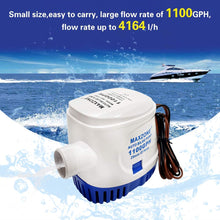 Load image into Gallery viewer, MAXZONE Automatic Submersible Boat Bilge Water Pump 12v 1100gph Auto with Float Switch