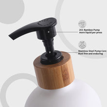 Load image into Gallery viewer, MOMEEMO Glass Soap Dispenser Set, Contains Hand Soap and Dish Soap Dispenser.Suitable for Kitchen Decor. (Black & White)