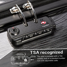 Load image into Gallery viewer, Coolife Luggage Expandable 3 Piece Sets PC+ABS Spinner Suitcase 20 inch 24 inch 28 inch (white grid)