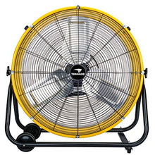 Load image into Gallery viewer, Tornado 24 Inch Grade UL Listed High Velocity Movement Heavy Duty Drum 3 Speed Air Circulator Fan 7800 CFM-Industrial, Commercial, Residential, and Greenhouse Use, Yellow