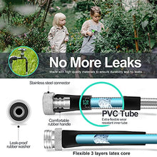 Load image into Gallery viewer, SPECILITE 50ft 304 Stainless Steel Metal Garden Hose, Heavy Duty Water Hoses with 2 Nozzles for Yard, Outdoor - Flexible, Never Kink & Tangle, Puncture Resistant