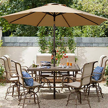 Load image into Gallery viewer, Blissun 9' Outdoor Market Patio Umbrella with Push Button Tilt and Crank, 8 Ribs (Tan)