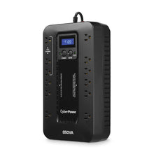 Load image into Gallery viewer, CyberPower EC850LCD Ecologic Battery Backup & Surge Protector UPS System, 850VA/510W, 12 Outlets, ECO Mode, Compact, Uninterruptible Power Supply
