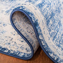 Load image into Gallery viewer, SAFAVIEH Brentwood Collection BNT865A Medallion Distressed Non-Shedding Living Room Bedroom Dining Home Office Area Rug, 8' x 10', Ivory / Navy