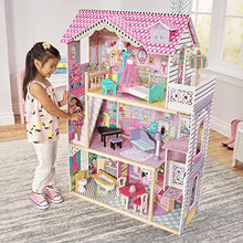 Load image into Gallery viewer, KidKraft Annabelle Wooden Dollhouse with Elevator, Balcony and 17 Accessories, Gift for Ages 3+