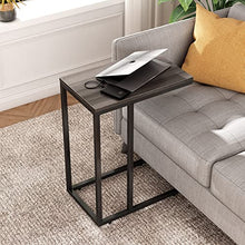 Load image into Gallery viewer, WLIVE Snack Side Table, C Shaped End Table for Sofa Couch and Bed, Gray