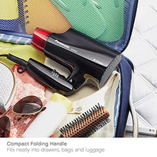 Load image into Gallery viewer, Panasonic nanoe Compact Hair Dryer for Healthy-Looking Hair, 1400W Portable Hair Dryer with Folding Handling and QuickDry Nozzle for Fast Drying – EH-NA27-K (Black/Pink)