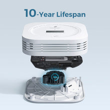 Load image into Gallery viewer, AEGISLINK Smoke and Carbon Monoxide Detector 10-Year Lifespan with Replaceable Battery, Photoelectric Fire Alarm and Electrochemical CO Alarm with Test/Silence Button, SC200, 6-Pack