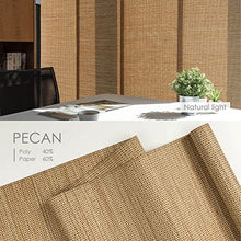Load image into Gallery viewer, GoDear Design Adjustable Sliding Panel Track Vertical Blinds 45.8"- 86" W x Up to 96" H, Extendable Window Blinds for Glass & Cloest Doors, Trimmable Natural Woven Curtains, Pecan