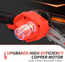 Load image into Gallery viewer, Mini Cordless Chainsaw Kit, Upgraded 6" One-Hand Handheld Electric Portable Chainsaw, 21V Rechargeable Battery Operated, for Tree Trimming and Branch Wood Cutting by New Huing