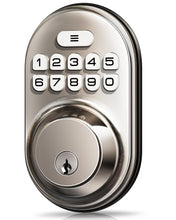 Load image into Gallery viewer, Veise Keyless Entry Door Lock, Electronic Keypad Deadbolt, Keyed Entry, Auto Lock, Anti-Peeking Password, Back Lit & Easy Installation Design, Satin Nickel