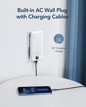 Load image into Gallery viewer, VEGER Portable Charger for iPhone Built in Cables and Wall Plug, 10000mah Slim Fast Charging USB C Power Bank, Travel Essential Battery Pack Compatible with iPhone, iPad, Samsung More Devices(White)