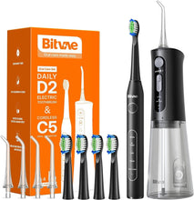 Load image into Gallery viewer, Bitvae Water Dental Flosser Teeth Picks - Cordless Water Flosser for Teeth - 5 Modes Sonic Electric Toothbrush,Upgraded Water Dental flosser Pick