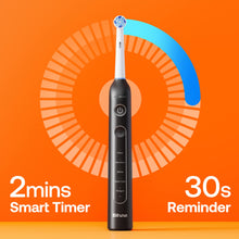 Load image into Gallery viewer, Bitvae R2 Rotating Electric Toothbrush for Adults with 8 Brush Heads, Travel Case, 5 Modes Rechargeable Power Toothbrush with Pressure Sensor, 3 Hours Fast Charge for 30 Days, Black