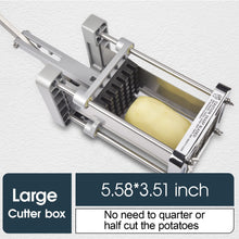 Load image into Gallery viewer, French Fry Cutter, Sopito Professional Potato Cutter Stainless Steel with 1/2-Inch Blade Great for Potatoes Carrots Cucumbers