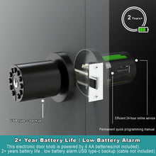 Load image into Gallery viewer, BOTHSTAR Keypad Door Knob with Key, Keyless Code Entry Lock, Auto Lock, 50 User Code, Easy to Install, for Home ,Office, Hotel, Bedroom, Garage, No Deadbolt