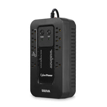 Load image into Gallery viewer, CyberPower EC550G Ecologic Battery Backup & Surge Protector UPS System, 550VA/330W, 8 Outlets, ECO Mode, Compact Uninterruptible Power Supply