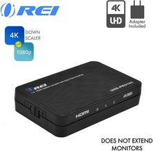 Load image into Gallery viewer, OREI 4K@60Hz 1 in 2 Out HDMI Duplicator Splitter - with Scaler 1x2 2 Ports with Full Ultra HD, HDCP 2.2, 4K at 60Hz 4: 4: 4 1080p & 3D Supports EDID Control - UHD-PRO102
