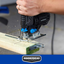Load image into Gallery viewer, Hammerhead 4.8-Amp 3/4 Inch Jig Saw with 2pcs Wood Cutting Blades, Variable Speed and Orbital Function - HAJS048