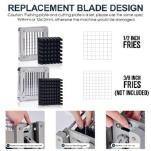 Load image into Gallery viewer, French Fry Cutter, Sopito Professional Potato Cutter Stainless Steel with 1/2-Inch Blade Great for Potatoes Carrots Cucumbers