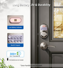 Load image into Gallery viewer, Veise Keyless Entry Door Lock, Electronic Keypad Deadbolt, Keyed Entry, Auto Lock, Anti-Peeking Password, Back Lit & Easy Installation Design, Satin Nickel