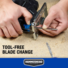 Load image into Gallery viewer, Hammerhead 4.8-Amp 3/4 Inch Jig Saw with 2pcs Wood Cutting Blades, Variable Speed and Orbital Function - HAJS048