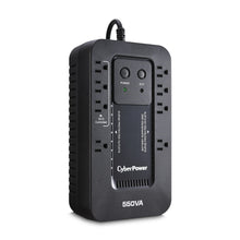 Load image into Gallery viewer, CyberPower EC550G Ecologic Battery Backup & Surge Protector UPS System, 550VA/330W, 8 Outlets, ECO Mode, Compact Uninterruptible Power Supply