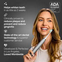 Load image into Gallery viewer, Aquasonic Vibe Series Ultra-Whitening Toothbrush – ADA Accepted Power Toothbrush - 8 Brush Heads & Travel Case – 40,000 VPM Motor & Wireless Charging - 4 Modes w Smart Timer – Charcoal Metallic