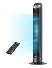 Load image into Gallery viewer, Dreo Tower Fans for Bedroom, 90° Oscillating Fans for indoors, 5 Speeds 4 Modes Max 26ft/s, 12H Timer, LED Display with Touch, Remote Control, 40&quot; Quiet Bladeless Standing Floor Fan for Home Office
