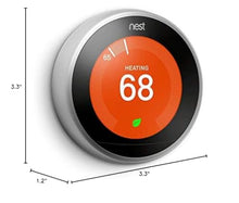 Load image into Gallery viewer, Google Nest Learning Thermostat - 3rd Generation - Smart Thermostat - Pro Version - Works With Alexa
