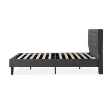 Load image into Gallery viewer, ZINUS Dachelle Upholstered Platform Bed Frame, Mattress Foundation, Wood Slat Support, No Box Spring Needed, Eco Friendly WonderBox (TM) Packaging, Easy Assembly, Dark Grey, King
