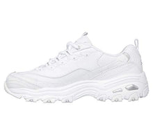 Load image into Gallery viewer, Skechers Sport womens D&#39;LITES FRESH START Memory Foam Lace-up Sneaker,White Silver,6.5 M US
