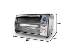 Load image into Gallery viewer, Black+Decker Countertop Convection Toaster Oven, 8 One-touch Cooking Functions, Stainless Steel
