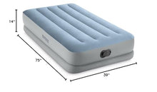 Load image into Gallery viewer, Intex 64157E Dura-Beam Plus Mid-Rise Air Mattress: Fiber-Tech – Twin Size – Built-in USB Electric Pump – 14in Bed Height – 300lb Weight Capacity
