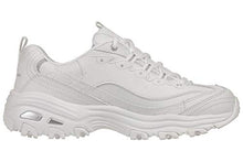 Load image into Gallery viewer, Skechers Sport womens D&#39;LITES FRESH START Memory Foam Lace-up Sneaker,White Silver,6.5 M US
