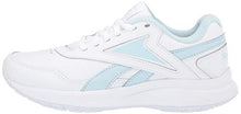 Load image into Gallery viewer, Reebok Women&#39;s Walk Ultra 7 DMX Max Shoe, White/Glass Blue/Collegiate Royal, 5
