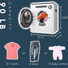 Load image into Gallery viewer, OOTDAY Portable Clothes Dryer, Front Load Compact Laundry Dryers with Exhaust Pipe, 850W, ABS Control Panel, 9lbs Compact Dryer for Apartments, Home, Dorm, White
