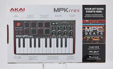 Load image into Gallery viewer, AKAI Professional MPK Mini MK3 - 25 Key USB MIDI Keyboard Controller With 8 Backlit Drum Pads, 8 Knobs and Music Production Software Included
