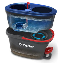 Load image into Gallery viewer, O-Cedar EasyWring RinseClean Microfiber Spin Mop &amp; Bucket Floor Cleaning System, Grey
