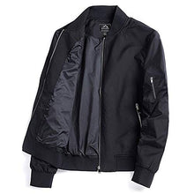 Load image into Gallery viewer, TACVASEN Mens Black Jacket Lightweight Men&#39;s Bomber Jackets Lightweight Windbreaker Spring Fall Men&#39;s Casual Jacket Outdoor Windbreaker Men&#39;s Jacket

