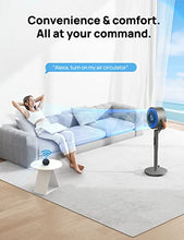 Load image into Gallery viewer, Dreo Fan For Bedroom, 100ft Standing Fan for Home, 120°+105° Smart Oscillating Pedestal Fans with Wi-Fi/Voice Control, DC Motor, 43&#39;&#39; Quiet Fan, 6 Modes, 8 Speeds, Adjustable Height, PolyFan 513S
